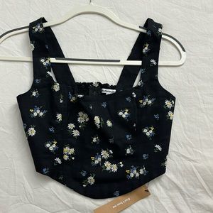 Reformation corset linen top NWT!